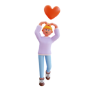 پیش‌نمایش فایل girl-giving-love-pose-6801146 از پک ولنتاین