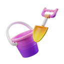 پیش‌نمایش فایل bucket-shovel-pink-5526722 از پک تابستان