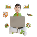 پیش‌نمایش فایل business-man-sitting-with-laptop-appearance-6641723 از پک کاراکتر کسب‌وکار