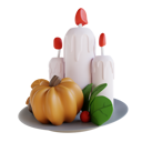 پیش‌نمایش فایل pumpkin-and-cherry-candles-6820655 از پک روز شکرگزاری