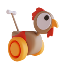 پیش‌نمایش فایل push-chicken-toy-6912369 از پک اسباب‌بازی‌های کودکان
