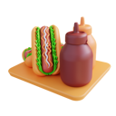 پیش‌نمایش فایل hotdog-and-sauces-7084701 از پک غذا