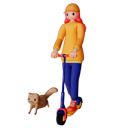 پیش‌نمایش فایل female-riding-scooter-with-cat-4755090 از پک زن در حال سواری اسکوتر برقی