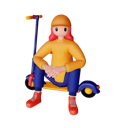 پیش‌نمایش فایل girl-sitting-on-electric-scooter-4755325 از پک زن در حال سواری اسکوتر برقی