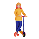 پیش‌نمایش فایل girl-standing-near-electric-scooter-4755219 از پک زن در حال سواری اسکوتر برقی