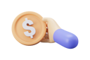 پیش‌نمایش فایل dollar-coin-with-hand-6743888 از پک تجارت الکترونیک