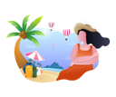 پیش‌نمایش فایل young-lady-enjoying-at-beach-9246806 از پک تابستان