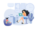پیش‌نمایش فایل young-lady-working-at-home-9246659 از پک دورکاری از خانه - جلد 4