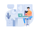 پیش‌نمایش فایل young-man-working-at-home-with-his-daughter-9246656 از پک دورکاری از خانه - جلد 4