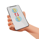 پیش‌نمایش فایل exchange-bitcoin-to-dollar-5655180 از پک گوشی در دست دست