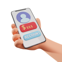 پیش‌نمایش فایل online-bank-account-5655174 از پک گوشی در دست دست