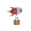 پیش‌نمایش فایل fast-delivery-packages-with-flying-rockets-8620522 از پک جعبه تحویل
