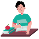 پیش‌نمایش فایل boy-studying-and-write-note-9586136 از پک مدرسه