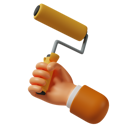 پیش‌نمایش فایل hand-holding-paint-roller-8304622 از پک روز مه