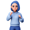 پیش‌نمایش فایل cute-girl-doing-hooray-gesture-8127907 از پک شخصیت زن چاق و چله