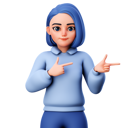 پیش‌نمایش فایل cute-girl-pointing-to-right-side-8127888 از پک شخصیت زن چاق و چله