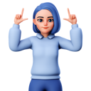 پیش‌نمایش فایل cute-girl-pointing-to-top-8127771 از پک شخصیت زن چاق و چله