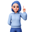 پیش‌نمایش فایل cute-girl-pointing-to-top-8127901 از پک شخصیت زن چاق و چله