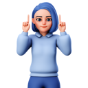 پیش‌نمایش فایل cute-girl-pointing-to-top-8127905 از پک شخصیت زن چاق و چله