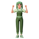 پیش‌نمایش فایل cute-girl-doing-hooray-gesture-8177677 از پک دختر بانمک