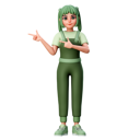 پیش‌نمایش فایل cute-girl-pointing-left-side-8174743 از پک دختر بانمک
