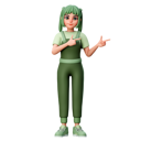 پیش‌نمایش فایل cute-girl-pointing-to-right-side-8177166 از پک دختر بانمک
