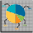 پیش‌نمایش فایل piechart-228 از پک چارت نمودار جلد 1