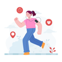 پیش‌نمایش فایل girl-listening-music-while-running-5226923 از پک باشگاه ورزشی
