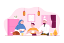 پیش‌نمایش فایل muslim-family-doing-iftar-party-5253687 از پک مهمانی افطار