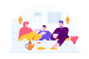 پیش‌نمایش فایل muslim-family-doing-iftar-party-5253691 از پک مهمانی افطار