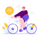 پیش‌نمایش فایل man-riding-cycle-5252118 از پک دوچرخه سواری