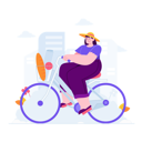 پیش‌نمایش فایل woman-shopping-for-grocery-by-riding-bicycle-5252030 از پک دوچرخه سواری