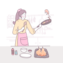 پیش‌نمایش فایل woman-cooking-in-kitchen-4812888 از پک حرفه