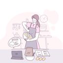پیش‌نمایش فایل woman-learning-cooking-in-using-online-class-4812883 از پک حرفه