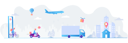 پیش‌نمایش فایل employees-deliver-goods-in-various-forms-to-customers-4815130 از پک تحویل