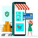 پیش‌نمایش فایل girl-doing-online-payment-for-shopping-4815154 از پک خرید آنلاین