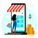 پیش‌نمایش فایل girl-doing-online-shopping-4815147 از پک خرید آنلاین
