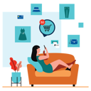 پیش‌نمایش فایل girl-doing-online-shopping-4815164 از پک خرید آنلاین