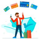 پیش‌نمایش فایل man-doing-shopping-payment-using-card-4815148 از پک خرید آنلاین