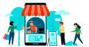 پیش‌نمایش فایل mobile-shopping-store-4815153 از پک خرید آنلاین