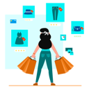 پیش‌نمایش فایل woman-carrying-many-paper-bags-after-shopping-4815166 از پک خرید آنلاین