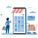 پیش‌نمایش فایل woman-selecting-product-in-online-shopping-4815162 از پک خرید آنلاین