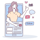 پیش‌نمایش فایل young-lady-conducts-live-broadcast-via-smartphone-4812931 از پک چت آنلاین