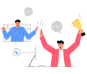 پیش‌نمایش فایل online-business-team-getting-success-4884173 از پک کسب و کار