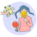 پیش‌نمایش فایل little-girl-with-happy-and-angry-face-mask-4883941 از پک احساسات افراد