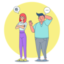 پیش‌نمایش فایل woman-angry-at-young-man-4883924 از پک احساسات افراد