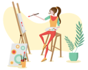 پیش‌نمایش فایل artist-painting-4916416 از پک فعالیت‌های مردم