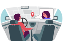 پیش‌نمایش فایل driver-using-hud-technology-to-navigate-with-gps-and-chat-with-the-crew-4916439 از پک فعالیت‌های مردم