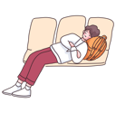 پیش‌نمایش فایل boy-sleeping-in-airport-waiting-area-bench-4922823 از پک سفر و تعطیلات