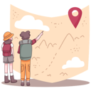 پیش‌نمایش فایل couple-checking-travel-location-4922809 از پک سفر و تعطیلات